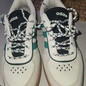 "Adidas Cloudfoam Plus sneakers blanc vert gum sole femme 8"